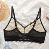 Sexy Ultra-Thin Eyelash Lace Plus Size French Lingerie Large Breasts Show Small Anti-Sagging Vest Bra