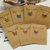 Korean Fashion Cute Butterfly Pendant Necklace for Women Golden Color Statement Necklace Zircon Gifts Wholesale Dropshipping