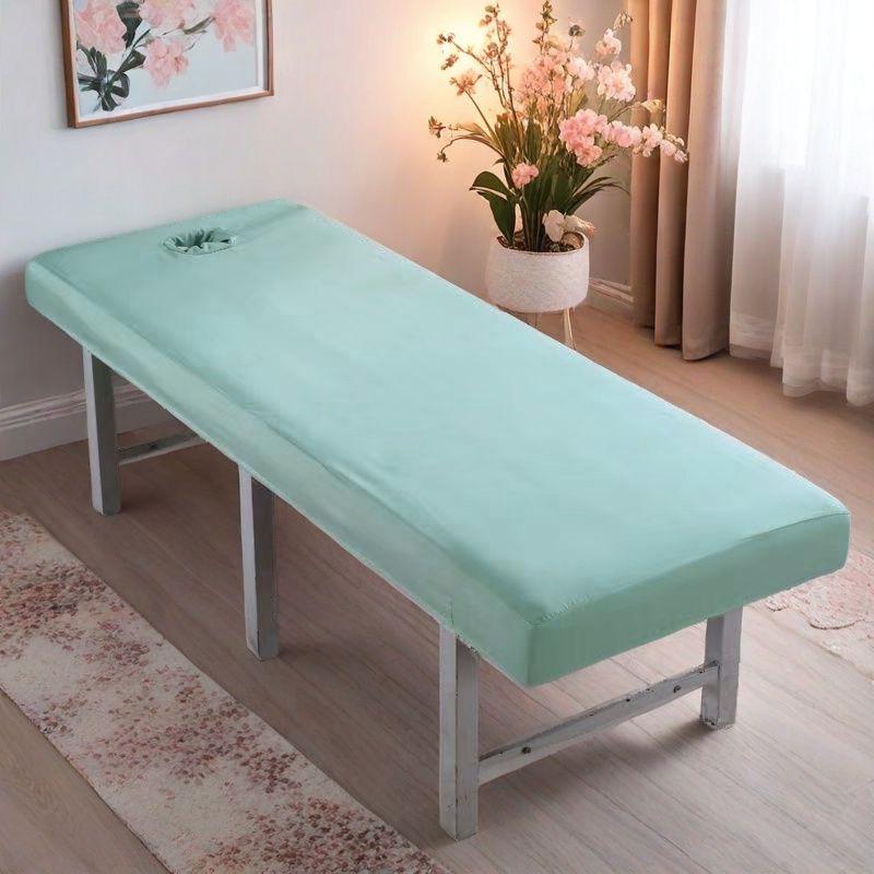 Kristall-Samt Spannbettbezug mit Loch für Massage-Therapie-Kliniken