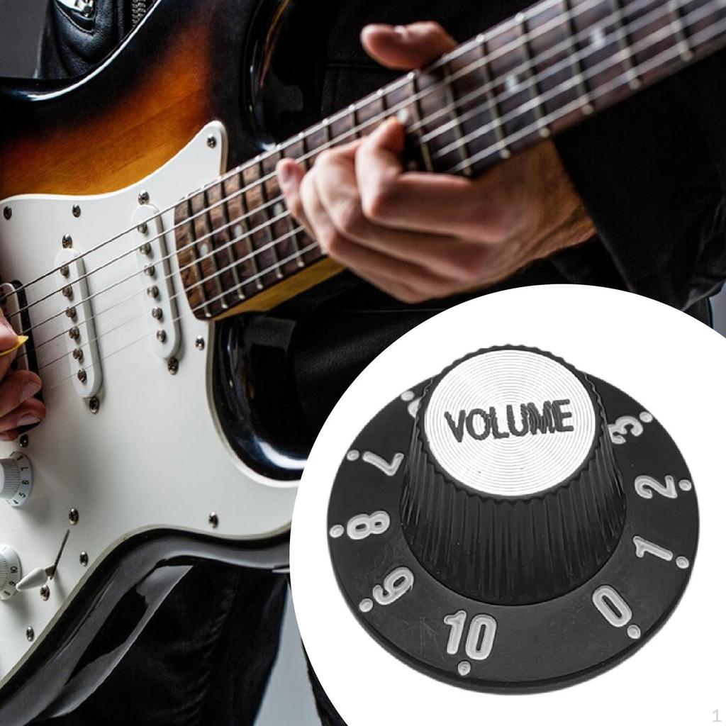 Electric Guitar Control Knob Bass Accessories Easily Install Black High Reliability Practical