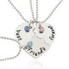 Romantische Beste Freunde Honig Liebe Paar Anhänger Halskette 2 Stück/Set Regenbogen Gebrochenes Herz BFF Gute Freunde Freundschaft Schmuck Geschenk