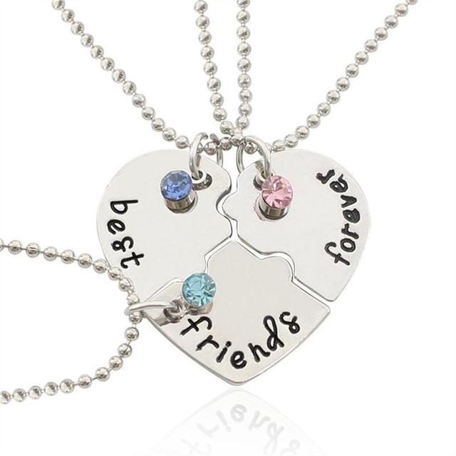 Romantische Beste Freunde Honig Liebe Paar Anhänger Halskette 2 Stück/Set Regenbogen Gebrochenes Herz BFF Gute Freunde Freundschaft Schmuck Geschenk