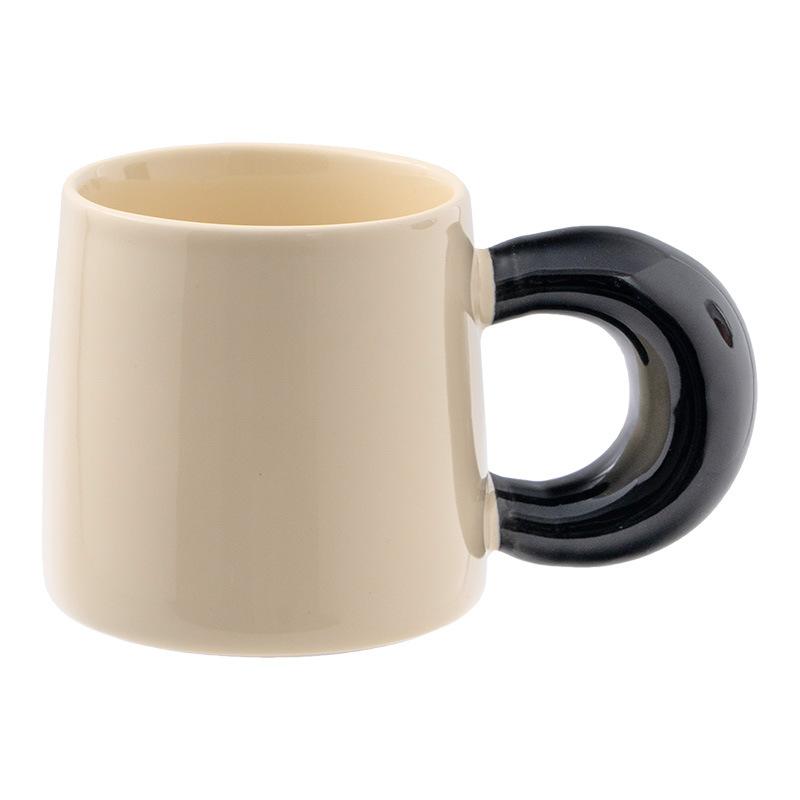 High Value Ceramic Moon Mug Retro Style Household Cup Breakfast Milk Cup Water Cup Juice Cup Coffee Cup