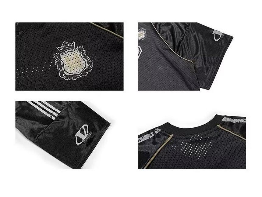 Women's Retro Sport Mesh Rugby T-Shirt: Summer College Style, Loose Fit Short Sleeve