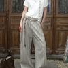 Spring and Autumn American Retro Striped Trousers Men's and Women's Design Sense Lazy Wind Straight Loose Wide-leg Casual Trousers Tide