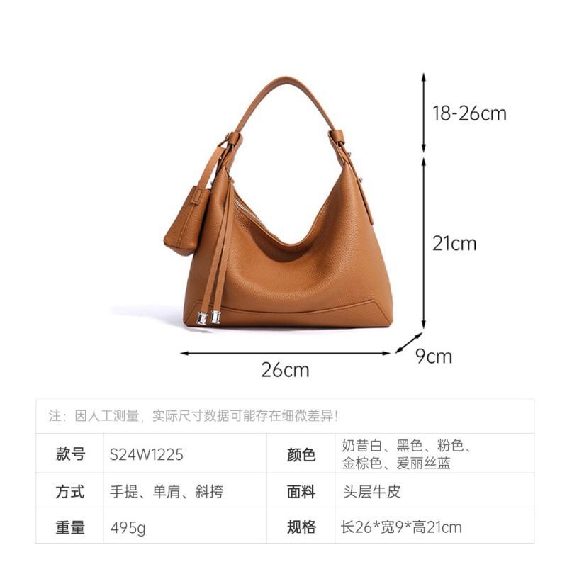 Large Capacity Versatile Women's Crossbody Bag With Niche Design Cowhide Armpit Office Worker's Hand-held Shoulder