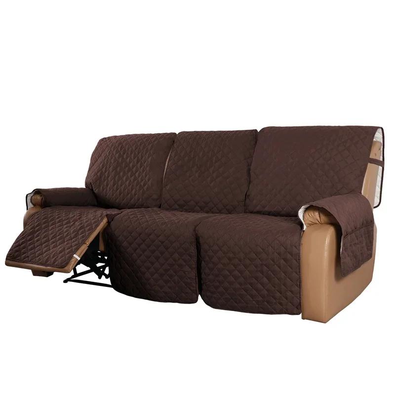 1 2 3 Seat Recliner Sofa Cover Pet Dog Kid Sofa Mat Solid Color Sofa Covers Relax Lounger Slipcovers Couch Towel Armchair Covers