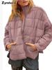 New Autumn Winter Women's Lightweight Zip-Up Compressible Cotton Puffer Jacket