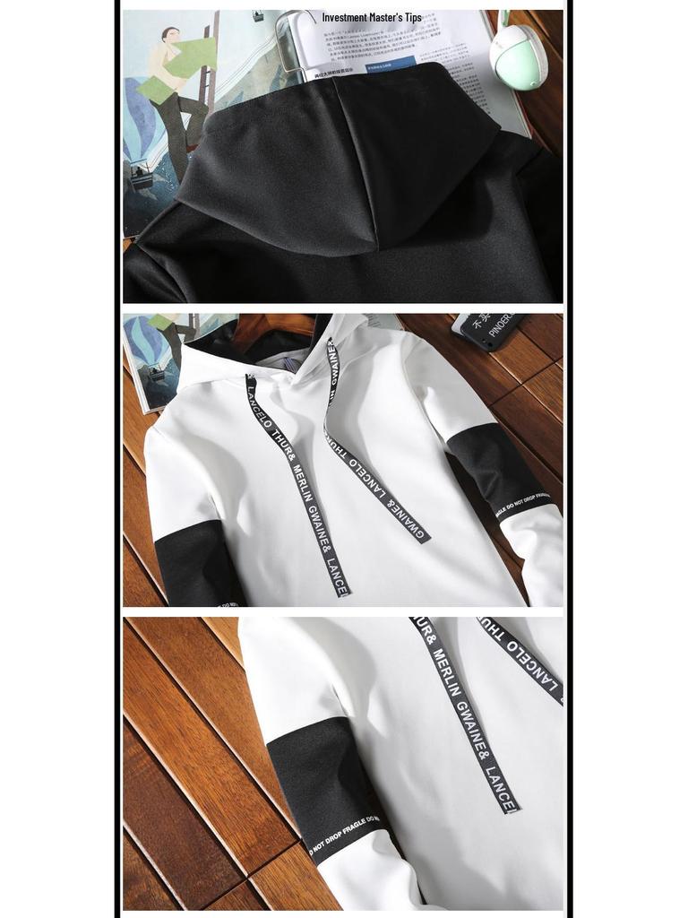 Men's Trendy Spring & Autumn Casual Suit: Stylish Korean Jacket & Sweater Set