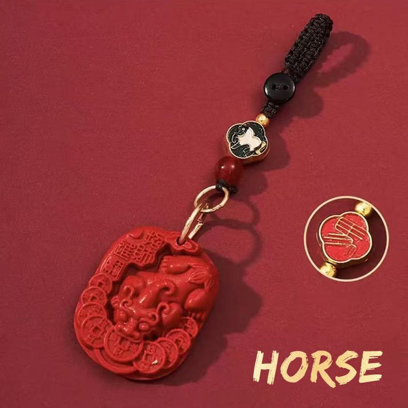 Chinesischer Stil Zwölf Tierkreiszeichen Pixiu Schlüsselanhänger Anhänger Für Frauen Männer Glücklich Rot Pixiu Auto Schlüsselanhänger Exquisites Taschendekor Accessoire Geschenk