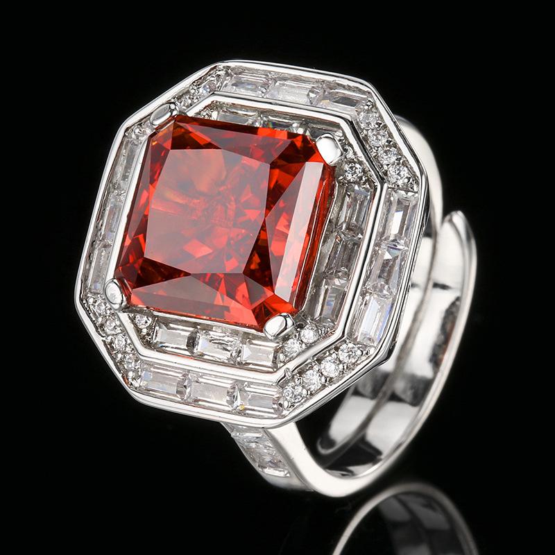 

Jewelry High Carbon Diamond Ice Flower Cut Copper Inlaid Princess Square Set Decorative Main Stone 10 * 10