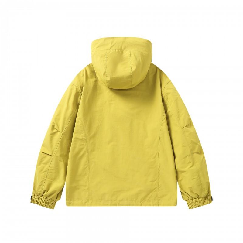 Unisex Oversized Hooded Jacket Outdoor Retro Camping Style Cotton Blend Windbreaker Fall