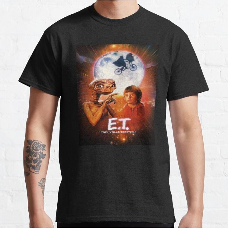 E.T. The Extra Terrestrial (1982) Movie 80s Horror movie Alien Sci fi Short-sleeve crewneck T-s