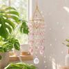 Faux Crystal Suncatcher Wind Chimes for Outside, Prisms Window Hanging Rainbow Maker for Garden Home Indoor Outdoor Decor