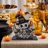 Kitchen Countertop Decoration Halloween Wood Napkin Holder, Rustic Ghost Skeleton Owl Pumpkin Dispenser, Tissue Holder Vintage Tabletop Standing