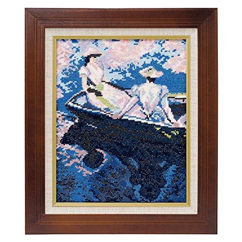 Olympus Threads Cross Stitch Embroidery Kit, Art Gallery Boating by Monet, Beige, 877