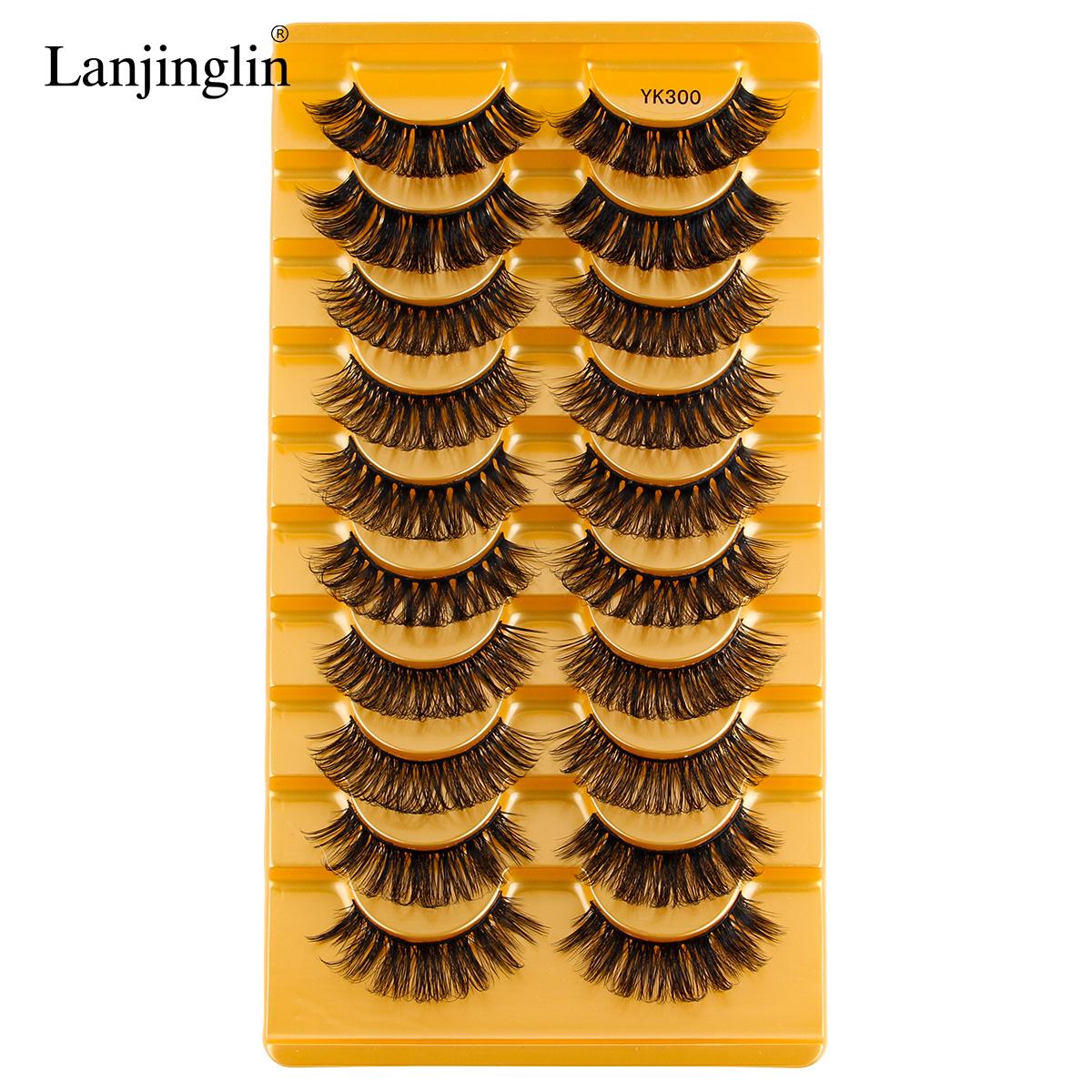 

Накладные ресницы Half Eye Lashes 3/10 пар 3D Mink Lashes Natural/Dramatic Handmade Многоразовые накладные ресницы Инструменты для макияжа Faux Cils