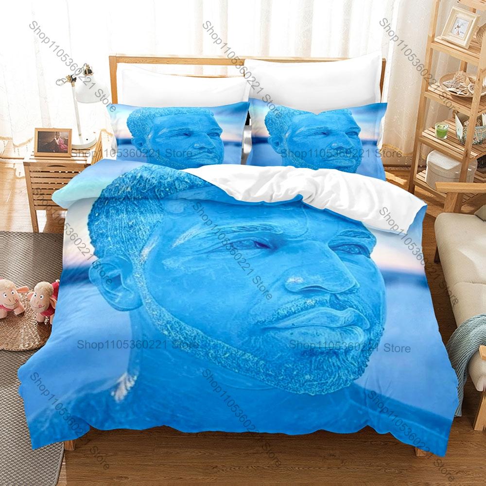 Drake Iceman Themed Bedding Set, Duvet Cover & 2 Pillowcases, Creative Graphic Pattern Breathable Fabric All Season