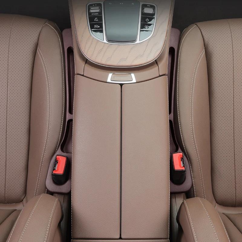 2pc Car Seat Gap Filler Organizador Pu À Prova D'Água Carro Assento Gap Plug Tira com 2 Ranhuras Assento Gap Armazenamento Auto Interior Acessório
