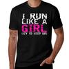 Tričko Run Like A Girl Velká velikost Prodyšné tričko