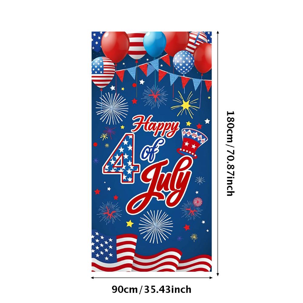 High-Quality Material American Flag Banner Indoor Decoration American Celebration Banner Colorful Balloons for Independence Day