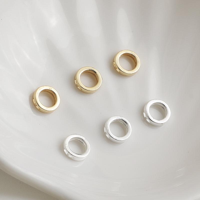 14K Gold-Filled Endkappe mit zwei Löchern für Armbänder & Halsketten - Schmuckzubehör
