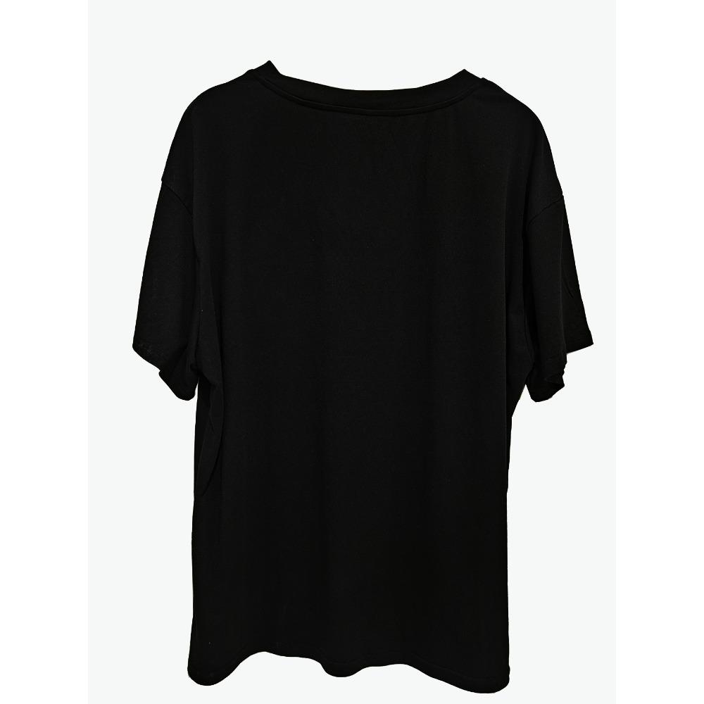 Trendy Christmas Printed T-Shirt, Plus Size Ladies Short Sleeve Casual V-Neck T-Shirt