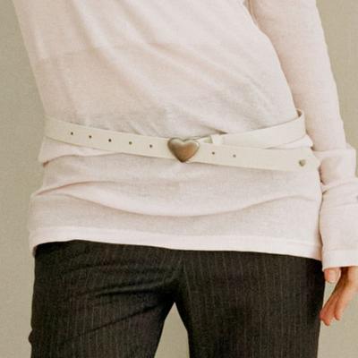 Le Masque BL001 Heart Women's Leather Belt (2 Colors)