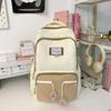Schoolbag, Japanese-style INS Fresh Schoolbag, Female College Student Lighter Backpack, Lightweight Travel Large-capacity Colorblock Backpack