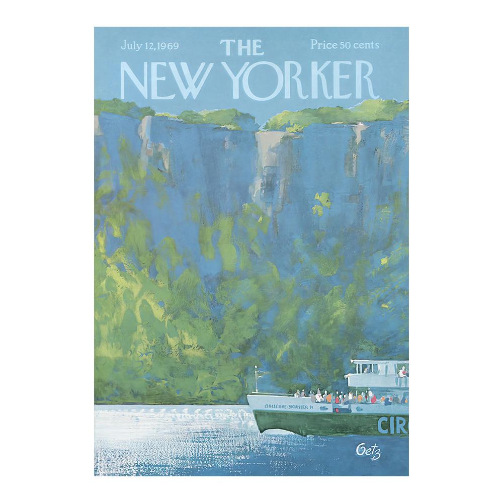 Poster Rivista New Yorker Pittura su Tela Impermeabile Decorazione Caffè Bar Casa Adatto per Soggiorno Camera da Letto 20x30cm