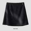 Rong Tai Vinegar Fiber Wool High-Waisted A-Line Mini Skirt - Elegant & Slimming for Petite Figures