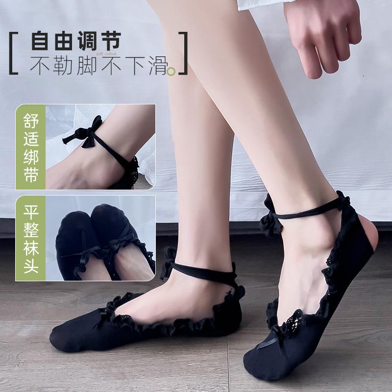 Socks, Boat Socks, Summer Light Ice Socks, Lace Ballet Style Bow Straps, Invisible Socks, Socks Industry