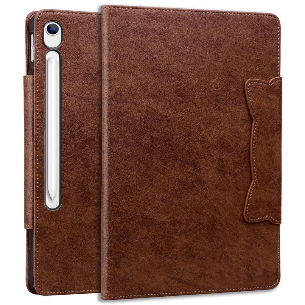 Tablet Case For Samsung Galaxy Tab S10 Lite / Tab S10 FE / Tab S9 FE Cat Buckle Closure Leather Protective Stand Cover