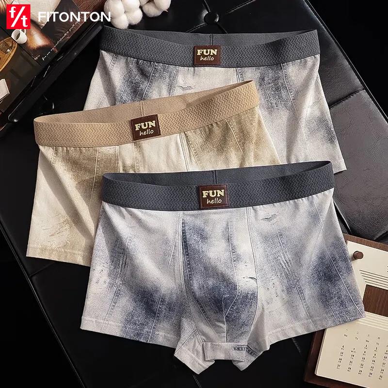 

FitonTon Men s 10A Antibacterial Retro Boxer Briefs 3-Pack 3XL
