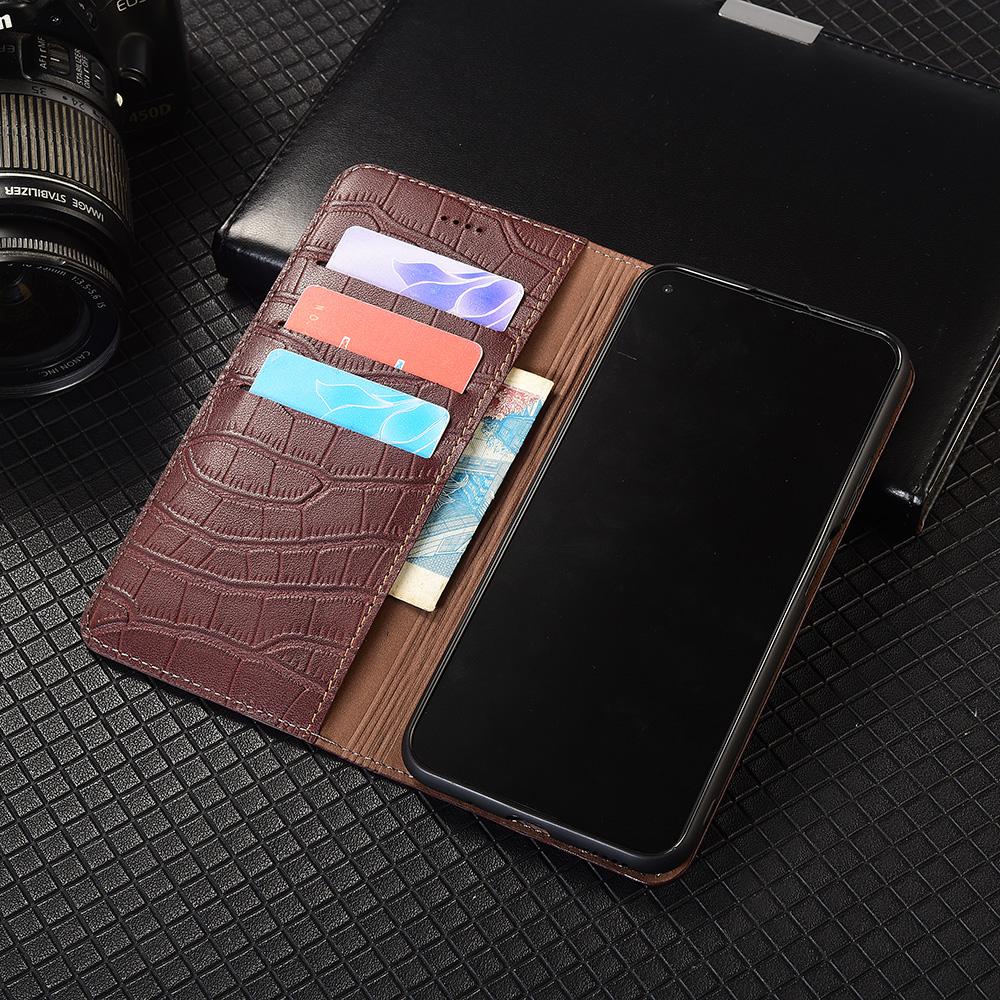 Crocodile Belly Genuine Leather Flip Case For Asus Zenfone 5 5Z 6 7 8 9 10 11 12 ZS620KL ZE620KL ZS630KL Pro Flip Ultra Wallet