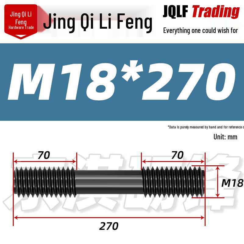 High-Strength Double-Ended Stud Bolt M12-M18 | Grade 8.8 Mold & Press Screw Rod
