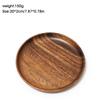 Whole Wood Lovesickness Wood Solid Wooden Pan Plate Fruit Dishes Saucer Tea Tray Dessert Dinner Plate Round Shape Tableware