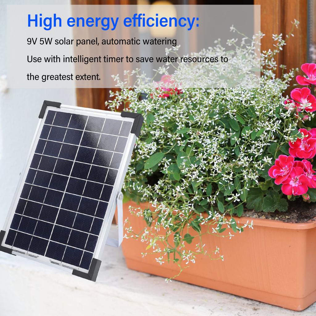 Ηλιακό Αυτόματο Σύστημα Ποτίσματος Πολυλειτουργικό Σύστημα Άρδευσης με 10 Λειτουργίες Χρονισμού Υψηλής Απόδοσης 9V 5W