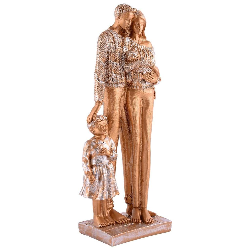 Resin Love Family Couple Showpiece for Home Decor Showpiece & Perfect for Home Shelves Decor Showpiece Golden, 15L x 10W x 19H Centimeters