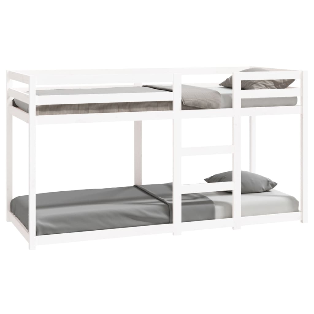 Vidaxl Cama Litera, Blanca, 80X200 Cm, Madera Maciza de Pino