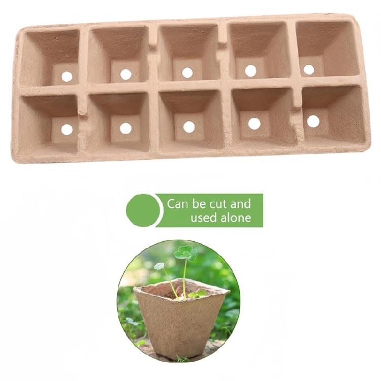 Durable 10 Holes Seedling Starter Tray Germination Peat Pot Suitable For Various Vegetables Plant In Garden Balcony Or Farm