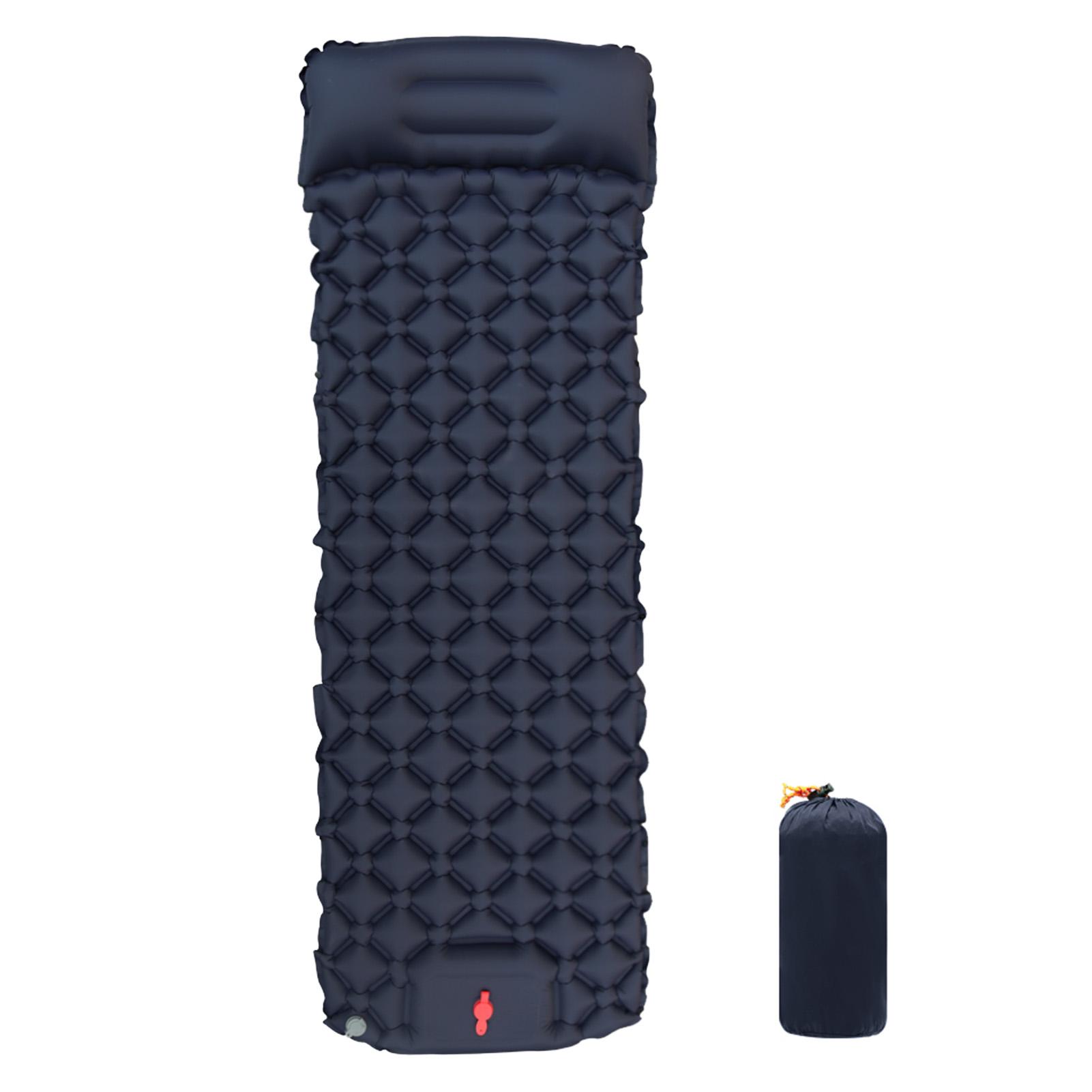 

Самонадувающийся коврик для кемпинга, сверхлегкий надувной спальный коврик для улицы с герметичным покрытием из ТПУ для кемпинга весной в дождь Navy Blue