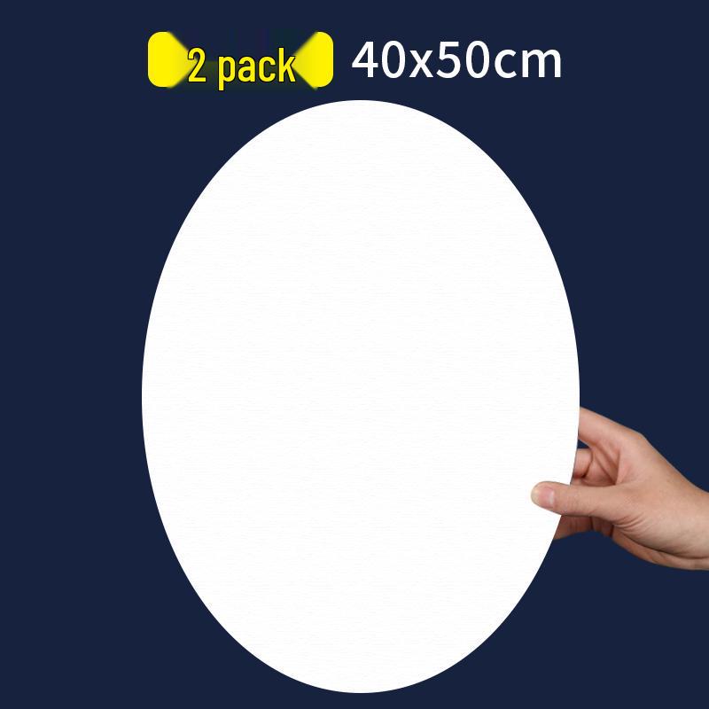 Irregular Round Cotton Linen Canvas Frame for Children's Acrylic and Oil Painting - Oval/Heart Shapes