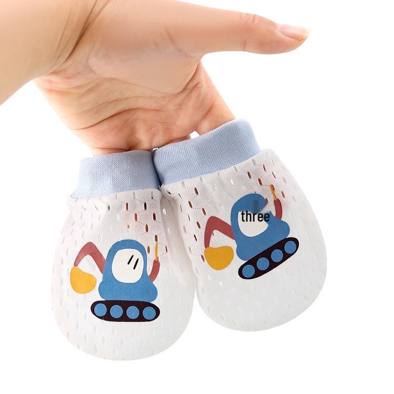 Breathable Baby Mesh Gloves: Thin, Cool, High-Elastic, Anti-Scratch, Lace-up, Adjustable