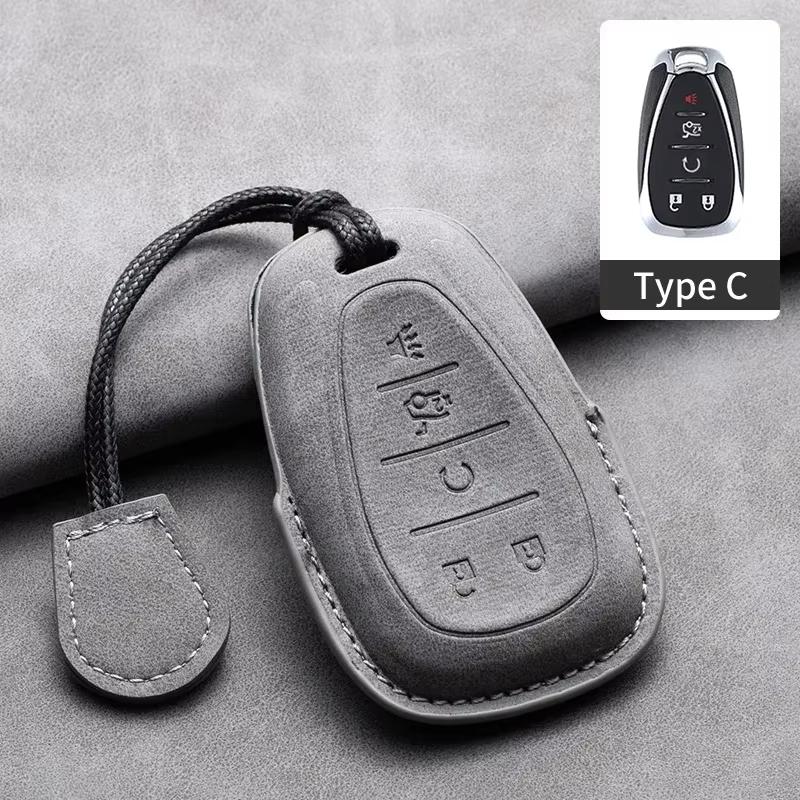 Car Key Case Cover Protective Shell For Chevrolet Chevy Malibu Camaro Cruze Traverse Spark Equinox Sonic Volt Suede Car Keychain
