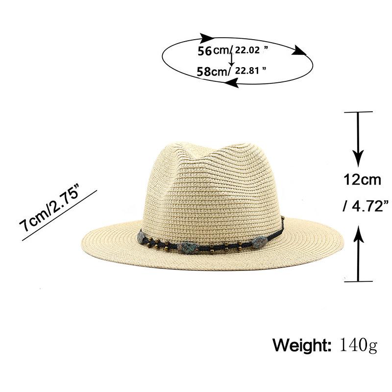 European and American straw hat dame top hat men's and women's spring and summer straw fashion sun protection sun hat
