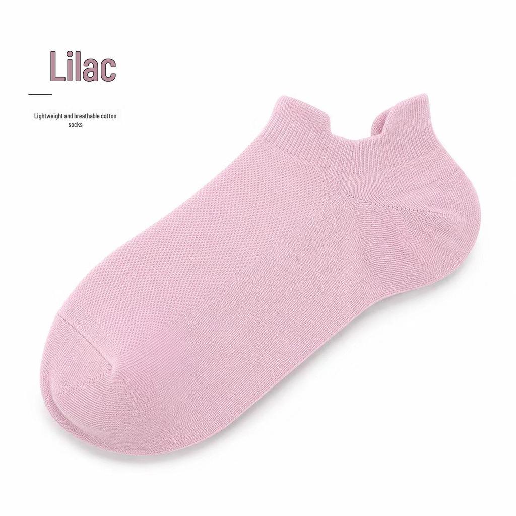 Summer Breathable Pure Cotton Non-slip Boat Socks - Thin, Comfortable, Versatile Short Socks