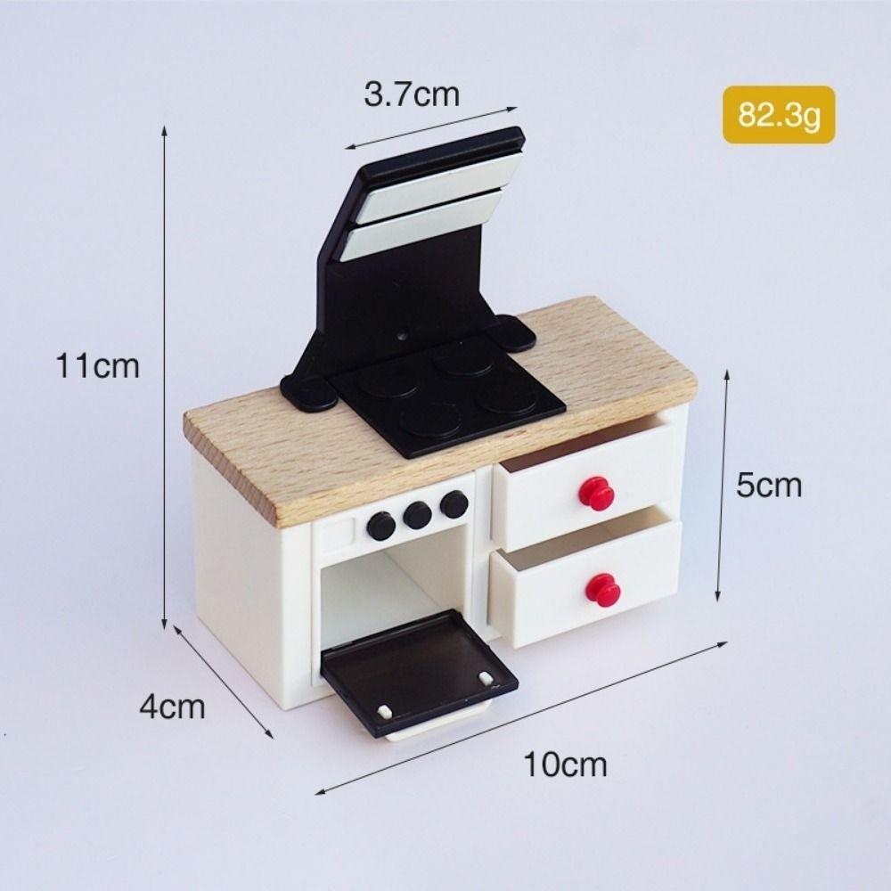 Mini Cottage Dollhouse Kitchen Refrigerator Multistyles Dining Room Ornaments
