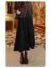 Gonna midi elegante a vita alta, linea ad A, da donna, Autunno/Inverno 2025, Ampio svaso, Design modellante.