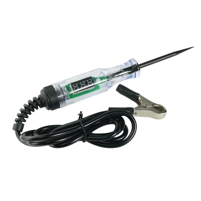 2026 Car Truck Voltage Circuit Tester Digital Display Long Probe Pen Light Bulb Automobile Diagnostic Tools Auto Repair